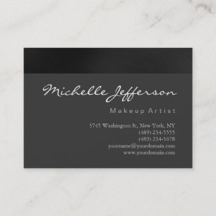Maquillage Chubby Artiste Script Gris Carte de vis
