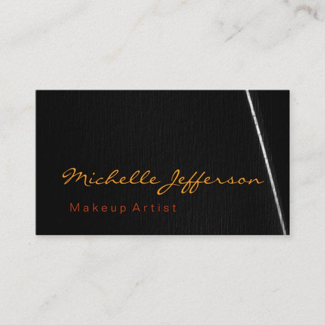 Maquillage couleur gris orange Artiste Carte de vi (Devant)