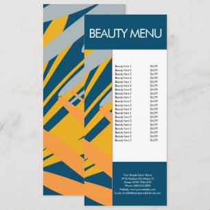 Maquillage de beauté moderne Menu Motif tropical