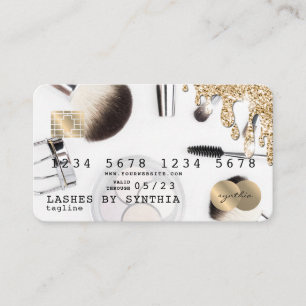 Maquillage de cartes de crédit Dégustations d'or d