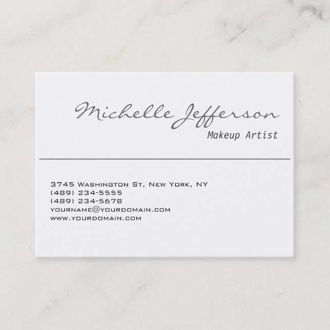 Maquillage de Chubby Artiste Script Carte de visit (Devant)