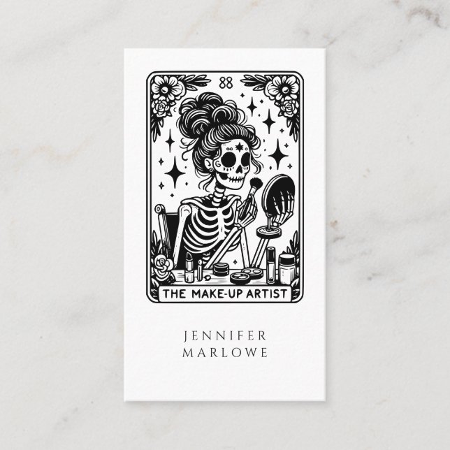 Maquillage de Tarot Artiste Squelette Carte de vis (Devant)