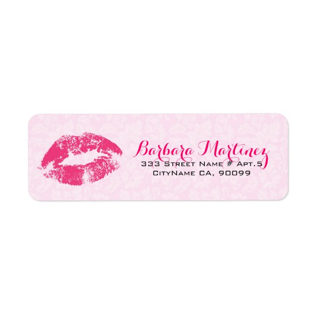 Maquillage des lèvres roses et Damas (Devant)