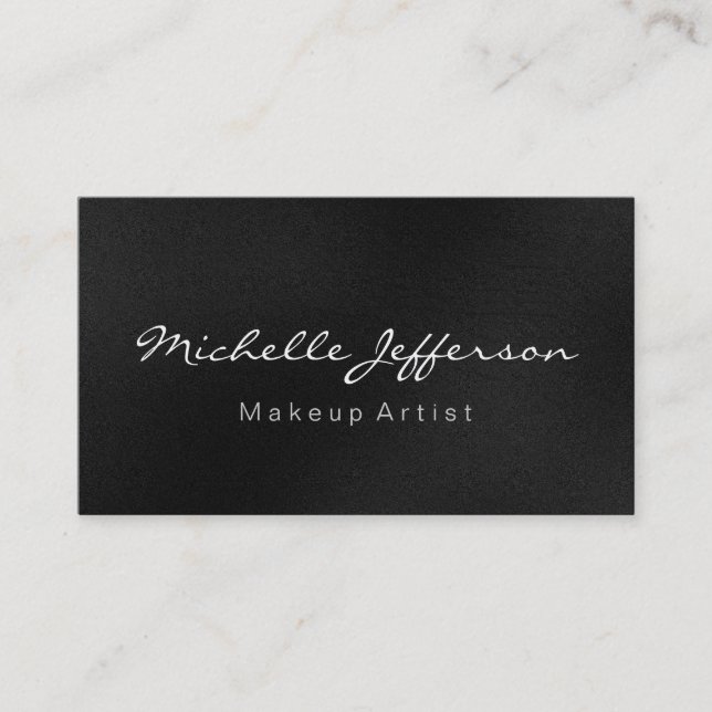 Maquillage gris Artiste Script Profession Carte de (Devant)