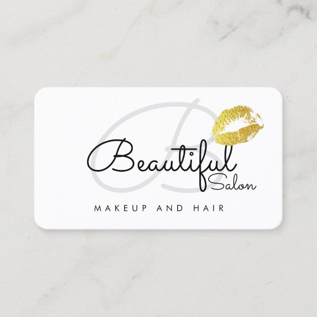 maquillage lips carte de contact / salon de beauté (Devant)