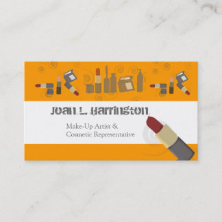 Maquillage Lipstick MUA Cosmetic Makeup Artist Business Card