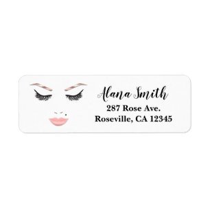 Maquillage or rose visage sourcils lèvres glam bea