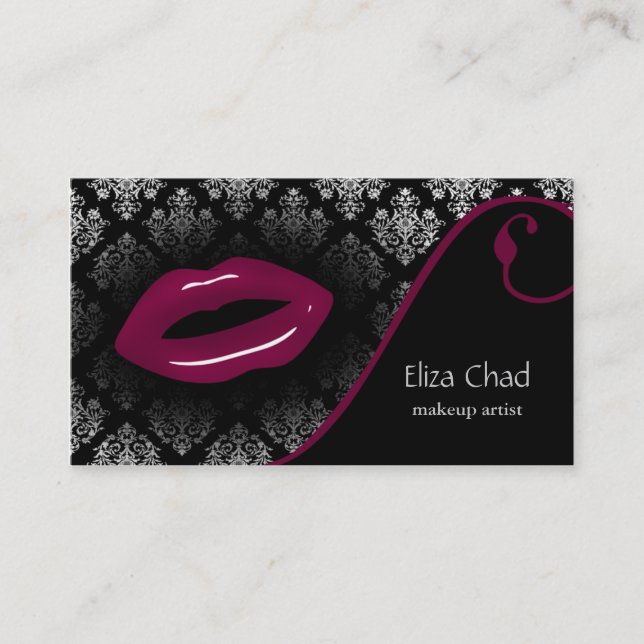 maquillage rose chaud Carte de visite (Devant)