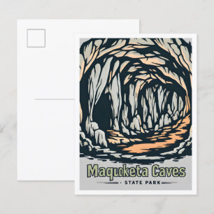 Maquoketa Caves State Park Iowa USA Travel Postcard