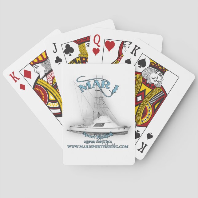 Mar1 Sport Fishing 31' Bertram Playing Cards (Back)