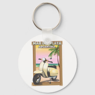 Mar del Plata Argentina beach Keychain