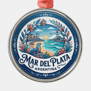 Mar del Plata Argentina Metal Ornament