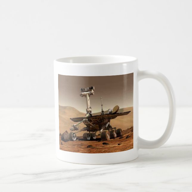 Mar rover space design coffee mug (Right)