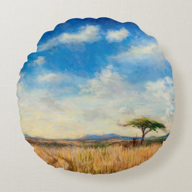 Mara Landscape 2012 Round Pillow (Front)