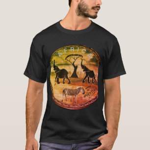 Mara Trumpet Glory African Elephant Zebra Apparel T-Shirt
