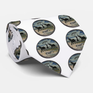 Mara Trumpet Glory African Elephant Zebra Apparel  Tie