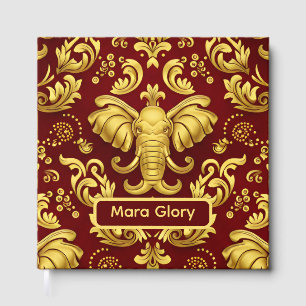 Mara Trumpeting Glory: Crimson & Gold Regal Elepha Guest Book