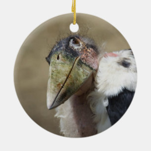 Marabou Stork Portrait Ceramic Ornament
