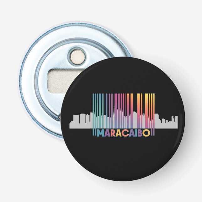 Maracaibo City Barcode Art Latin Pride Bottle Opener (Front)