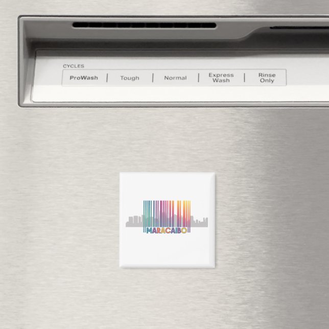 Maracaibo City Barcode Art Latin Pride Magnet (In Situ (Dishwasher))