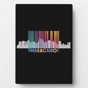 Maracaibo City Barcode Art Latin Pride Plaque