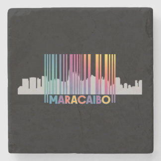 Maracaibo City Barcode Art Latin Pride Stone Coaster
