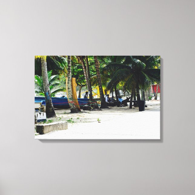 Maracas Beach - Trinidad - Canvas Art - Pirogues (Front)