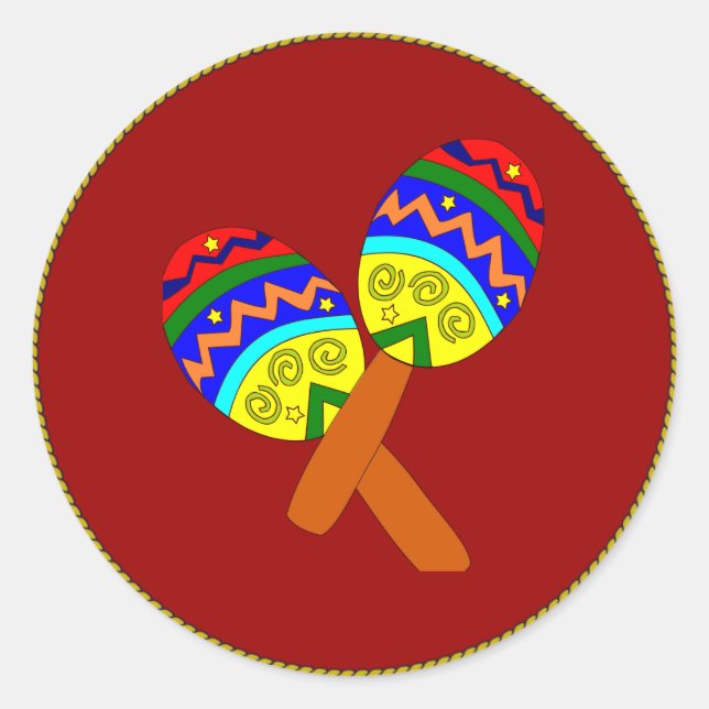 Maracas Classic Classic Round Sticker (Front)