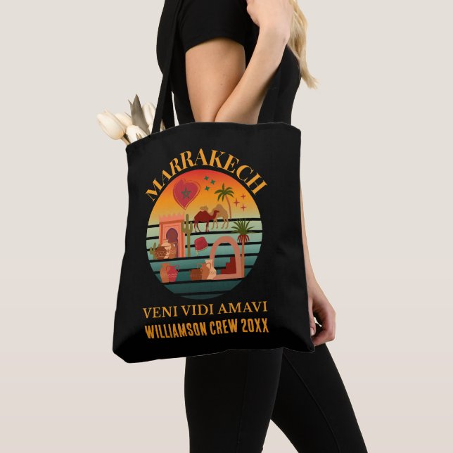 MARAKKESH Veni Vidi Amavi Morocco Custom Vacation  Tote Bag (Close Up)