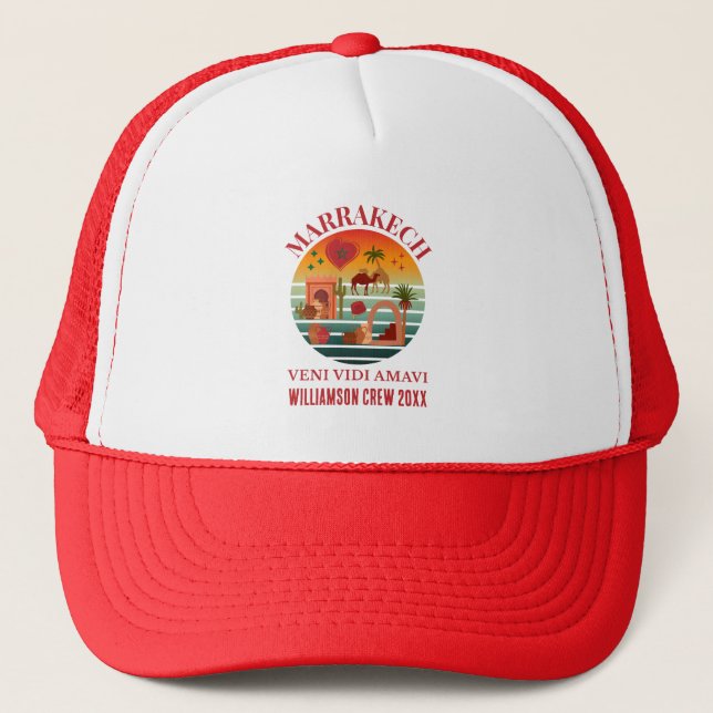 MARAKKESH Veni Vidi Amavi Morocco Family Vacation  Trucker Hat (Front)