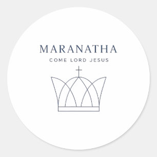 Maranatha Christian Modern Minimalist Classic Round Sticker