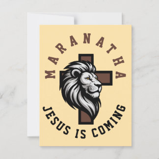 Maranatha Jesus is coming Postcard