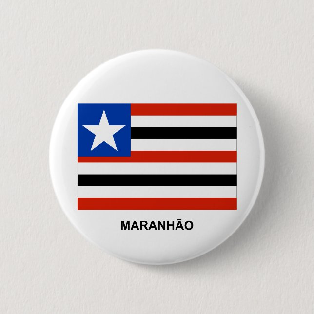 Maranhão, Brazil Flag 2 Inch Round Button (Front)