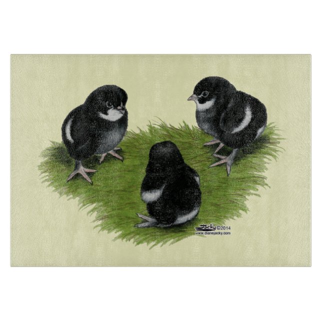 Marans Black Copper Chicks Cutting Board (Front)