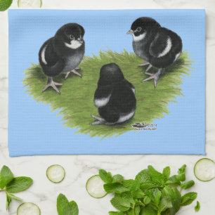 Marans Black Copper Chicks Kitchen Towel