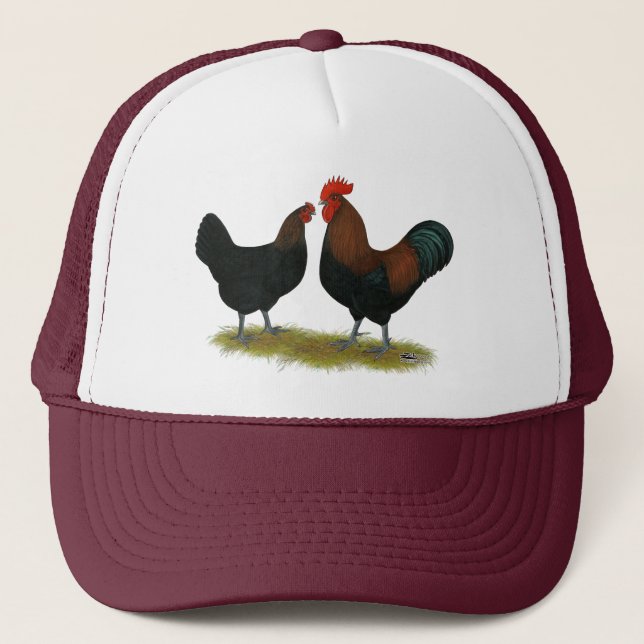 Marans Black Copper Trucker Hat (Front)