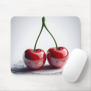 Maraschino Cherries On Lace Mouse Pad
