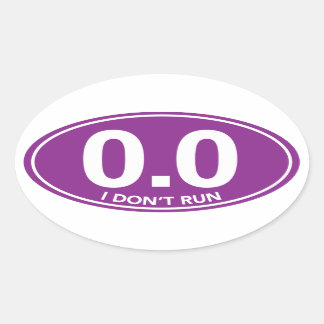 Marathon 0.0 Je n'utilise pas Sticker ovale (Viole