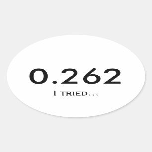 Marathon 0.262 oval sticker