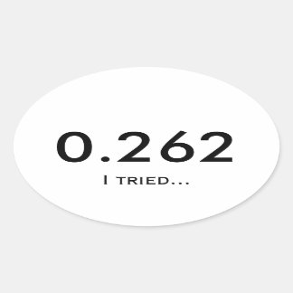 Marathon 0.262 oval sticker