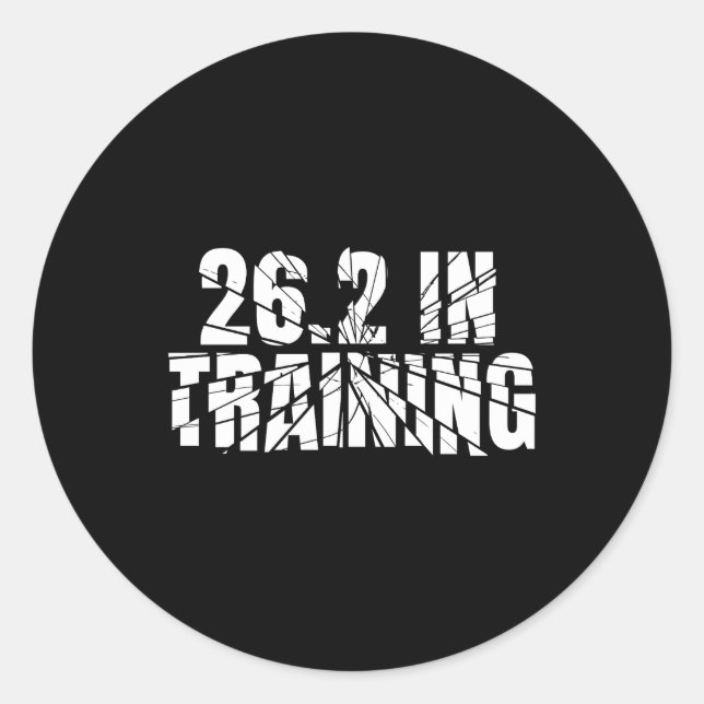 Marathon 26.2 In Training Running Gear Classic Round Sticker (Front)
