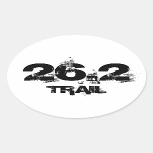 Marathon 26.2 Trail Oval Vehicle Decal Sticker