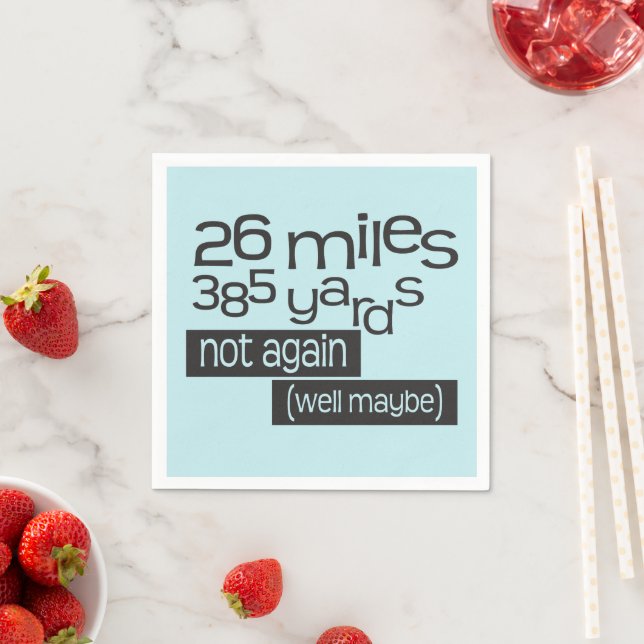 Marathon 26 miles 385 yards - Funny 26.2 Runner Napkin (Insitu)