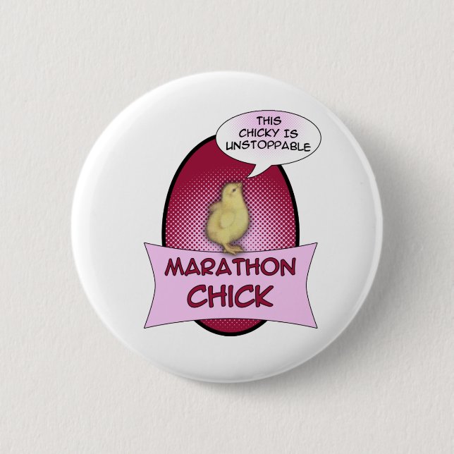 Marathon Chick 2 Inch Round Button (Front)