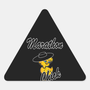 Marathon Chick #4 Triangle Sticker
