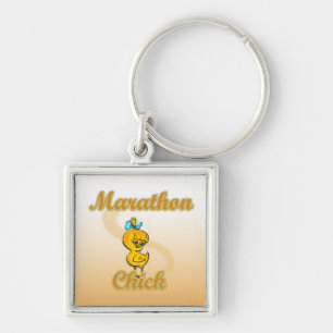 Marathon Chick Keychain