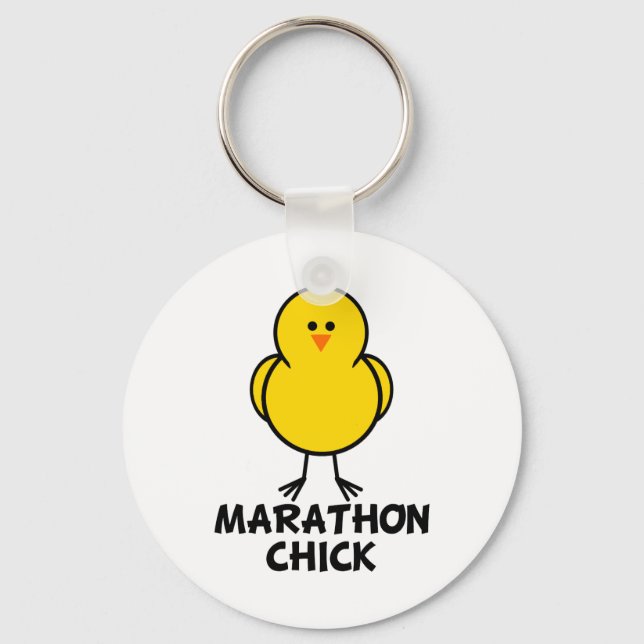 Marathon Chick Keychain (Front)