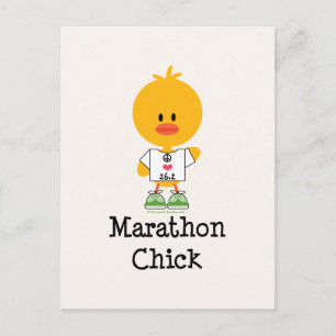 Marathon Chick Peace Love 26.2 Postcard