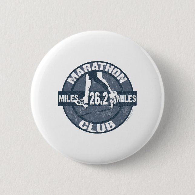 Marathon Club 2 Inch Round Button (Front)
