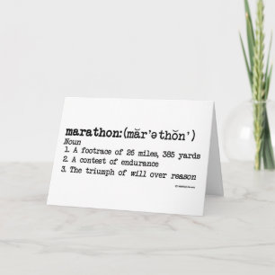 Marathon Definition Best Of Luck Card